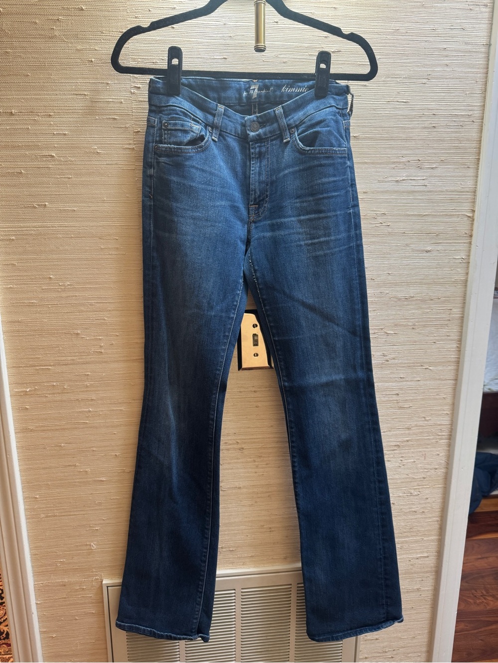 7 For All Mankind Bootcut Jeans - Dark Blue Wash Size 27